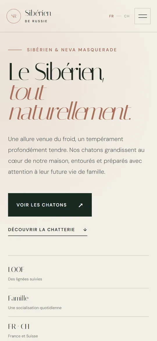 Le site Sibérien de Russie sur téléphone